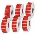 1" x 0.5" Red Direct Thermal Labels