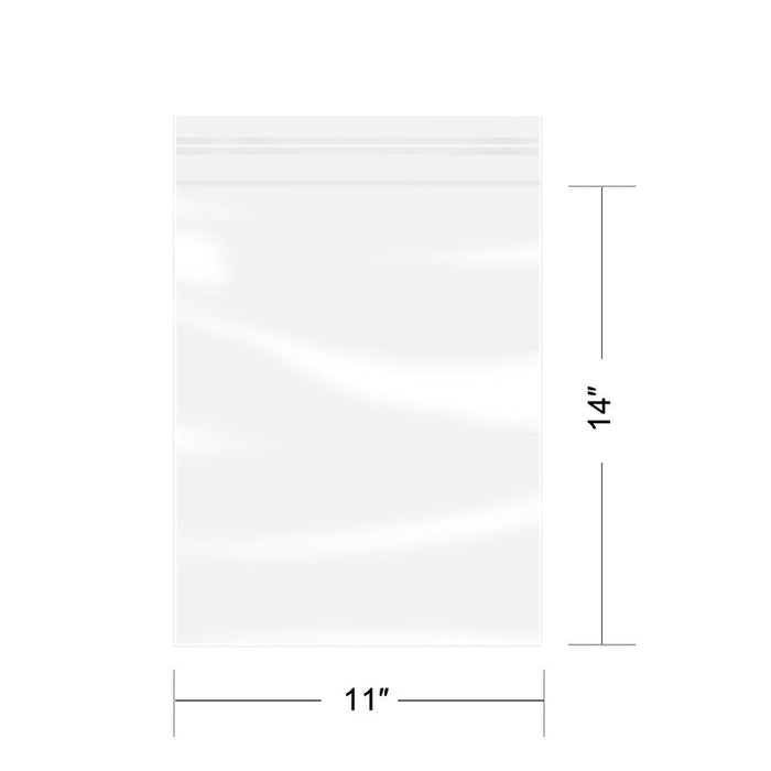 iMailer 11" x 14" Self Seal 1.6 Mil Clear Plastic Poly Bags with Suffocation Warning