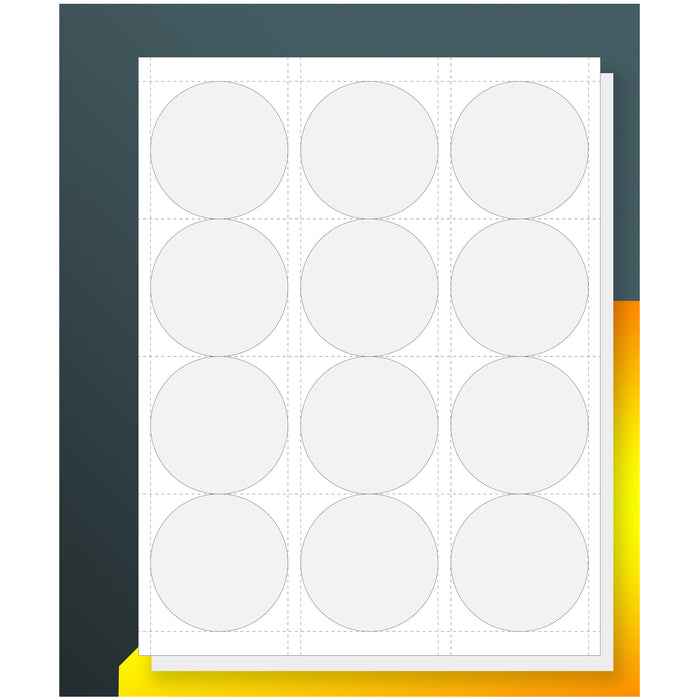 12UP 2.5" Round Labels for Laser & Inkjet Printers