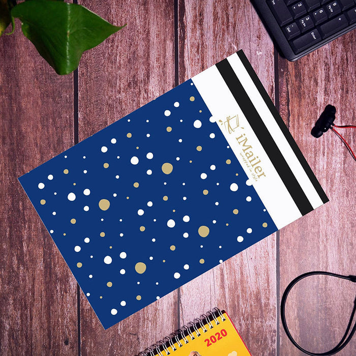 Imailer Poly Mailer Envelope Thank you Blue Polka Dot Mailing Shipping Bags-Self Seal