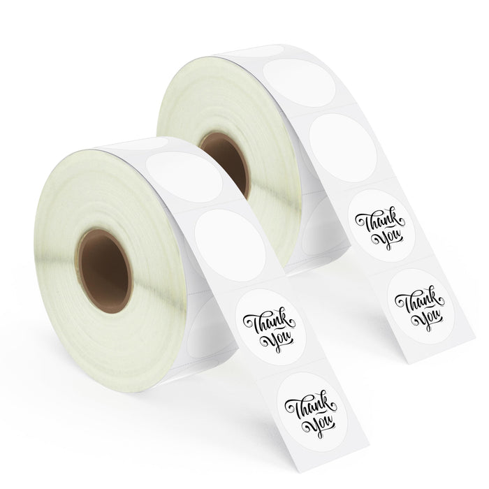 Direct thermal round labels –2 rolls pack