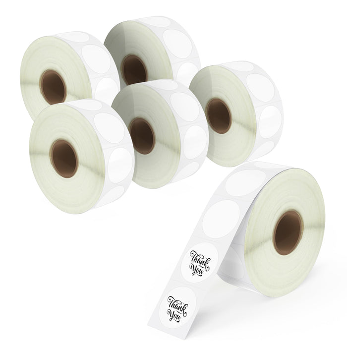White 1.5 inch direct thermal sticker roll