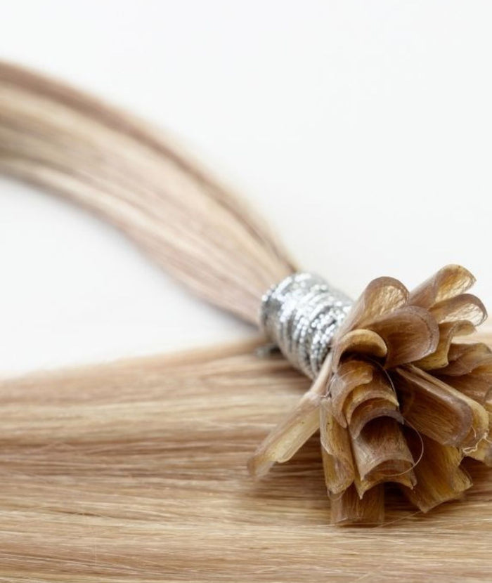 #18/613 Ash Blonde Highlights Pre Bonded U Tip Extensions — Value Grade