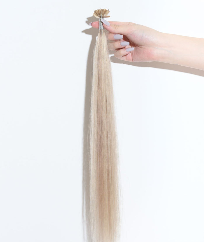 #18/613 Ash Blonde Highlights Pre Bonded U Tip Extensions — Value Grade