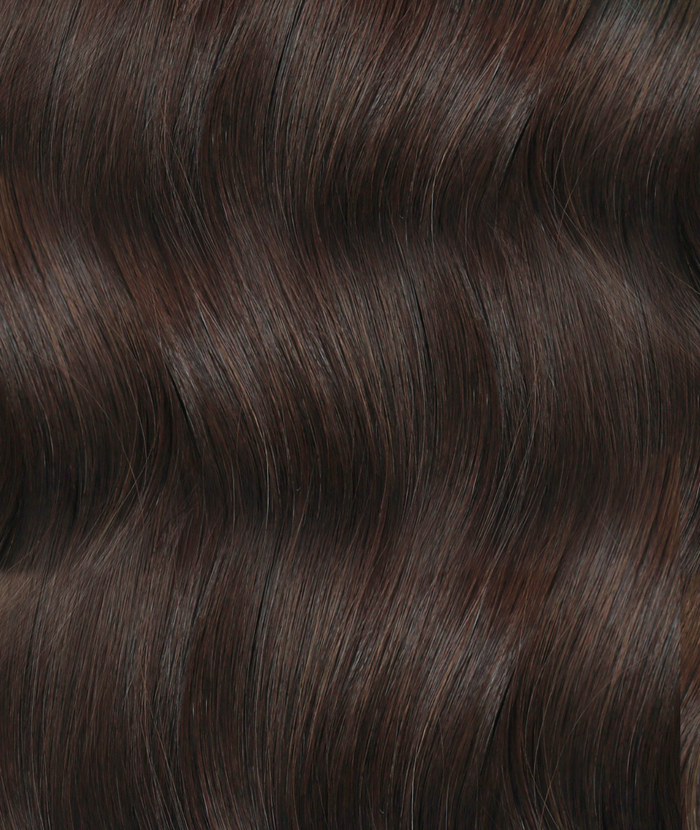 #2 Dark Brown Ultra Seamless Tape In Extensions(Curly) — Value Grade