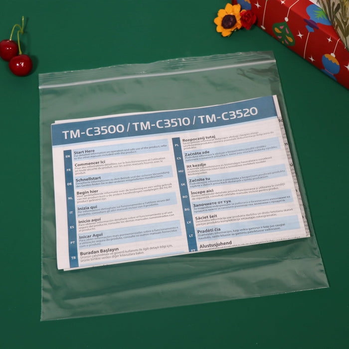 2 Mil 9" x 9" Resealable Clear Zip Bags 200 Pack