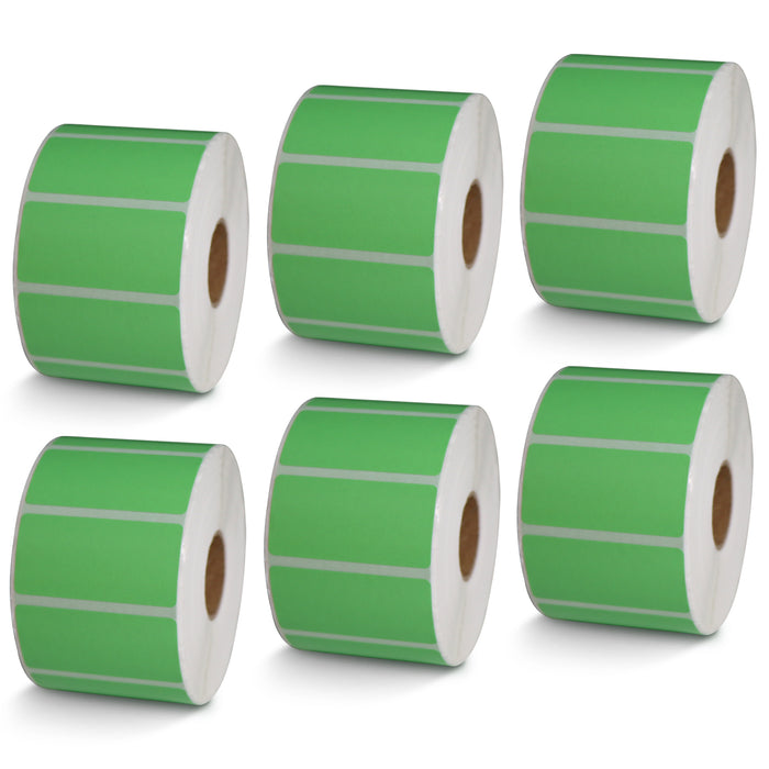 2" x 1" Green Direct Thermal Labels