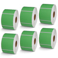 2" x 2" Green Direct Thermal Labels