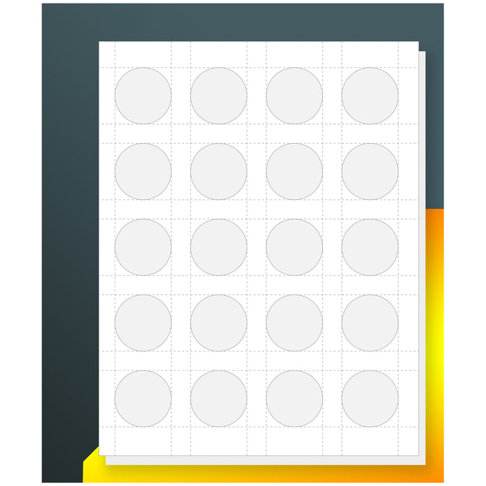 20UP 1.5" Round Labels for Laser & Inkjet Printers