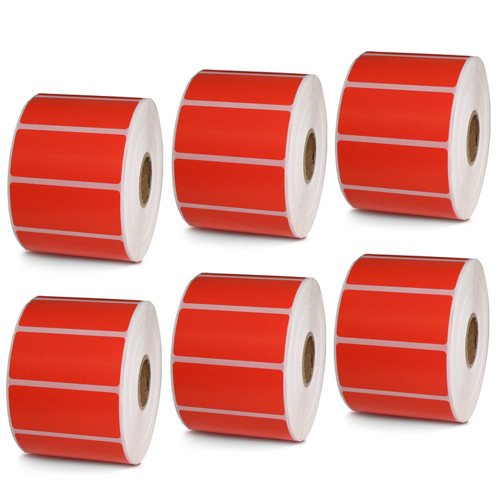 2.25" x 1" Red Direct Thermal Labels