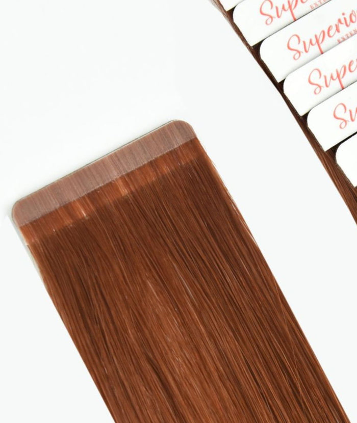#33 Auburn Ultra Seamless Tape In Extensions — Value Grade