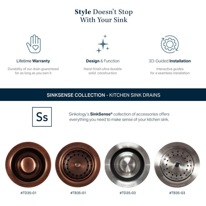 3.5″ Basket Strainer Drain with Post Style Basket