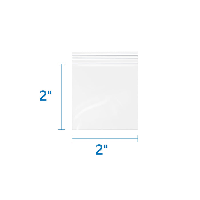 4 Mil, 2" x 2" Heavy Duty Reclosable Poly Bags