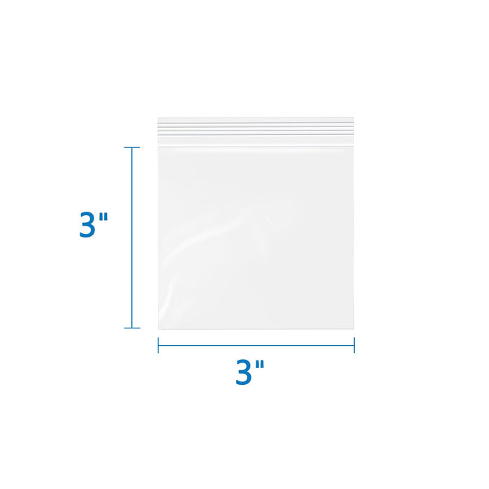 4 Mil Heavy Duty 3" x 3" Reusable Zip Lock Bags