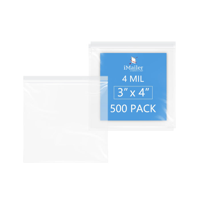 4 Mil Heavy Duty 3" x 4" Reusable Zip Bags