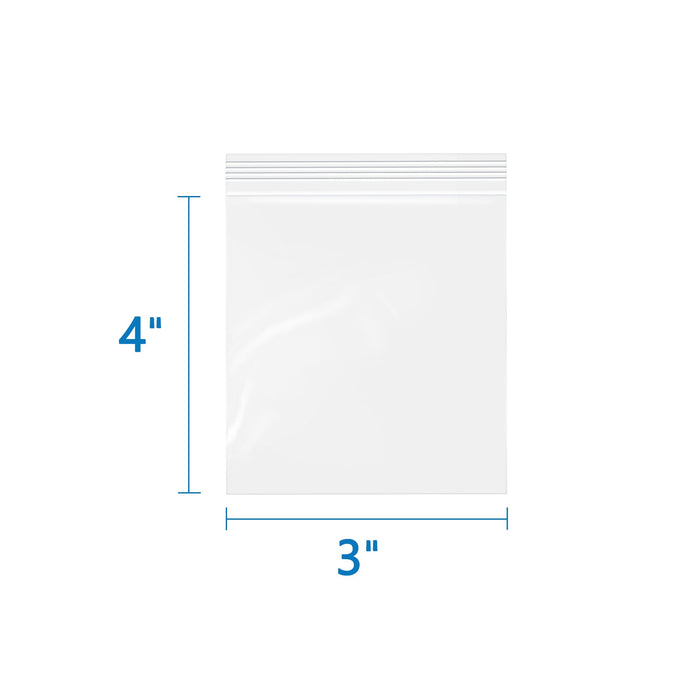 4 Mil Heavy Duty 3" x 4" Reusable Zip Bags