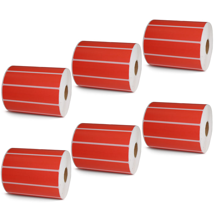 4" x 1" Red Direct Thermal Labels