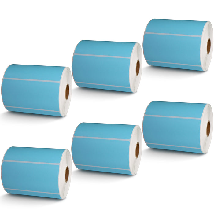 4" x 2" Blue Direct Thermal Labels