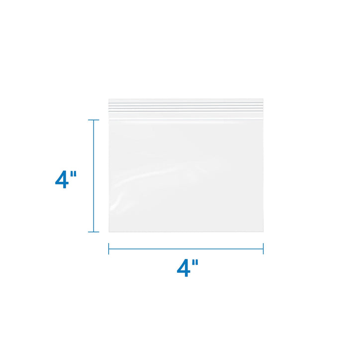 4" x 4" 2 Mil Small Zip Lock Bags 500 Pack