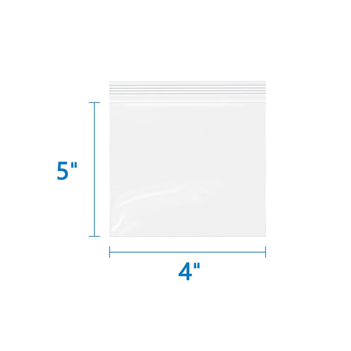 4" x 5" 2 Mil Durable Zip Lock Bags 500 Pack
