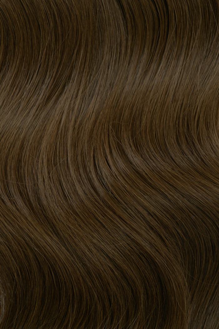#4A Medium Ash Brown Ultra Seamless Tape In Extensions — Value Grade