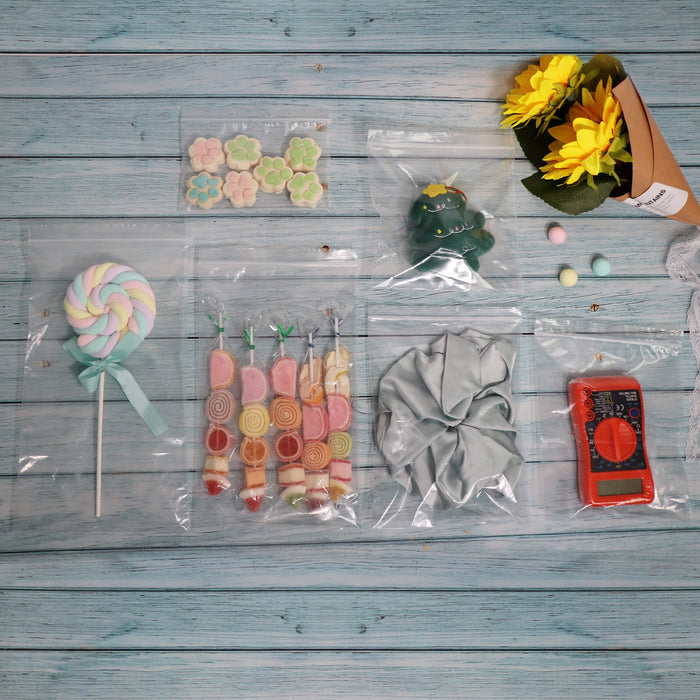 6" x 7" Clear Resealable Zip Bags 2 Mil 500 Pack