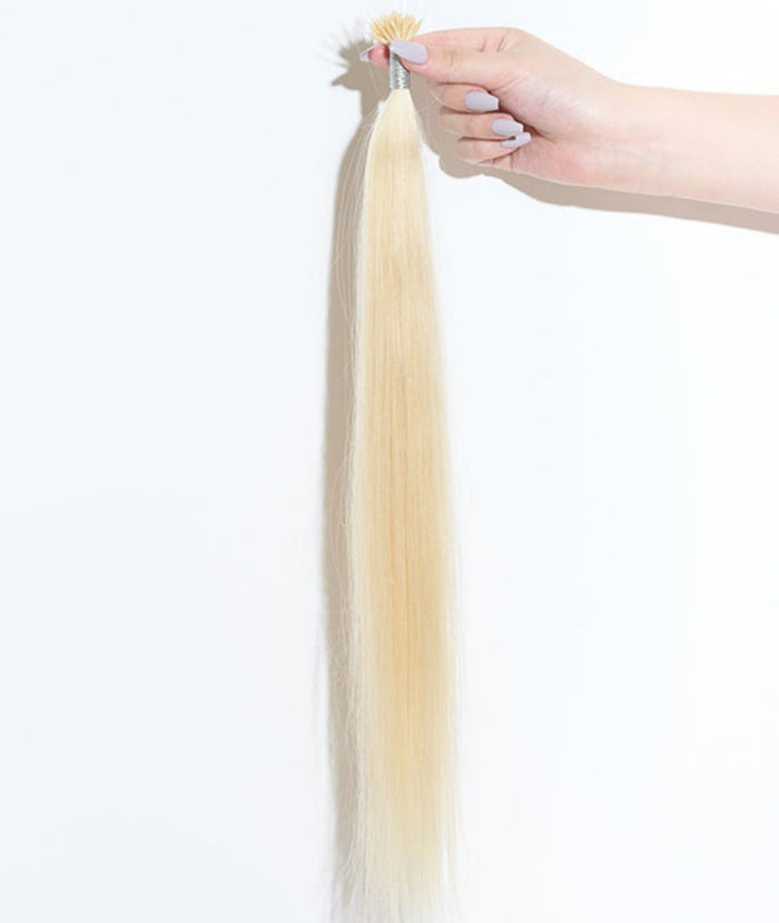 #613 Platinum Blonde Nano Tip Hair Extensions — Value Grade