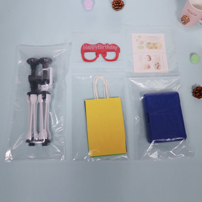 8" x 8" 2 Mil Clear Zip Bags Reusable Airtight Plastic Bags 200 Pack