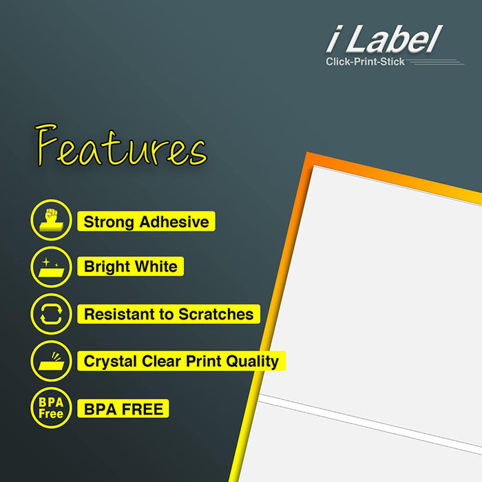 Betckey 8.5" x 5.5" Half Sheet Self Adhesive Shipping Labels for Laser & Inkjet Printers