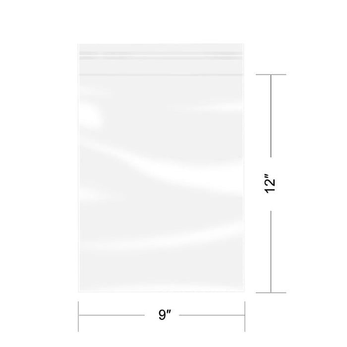iMailer 9" x 12" Self Seal 1.6 Mil Clear Plastic Poly Bags with Suffocation Warning