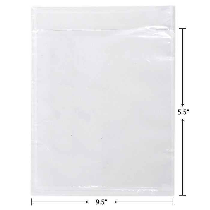 9.5" x 12" Clear Self-Adhesive Packing List Envelopes 200 Pack