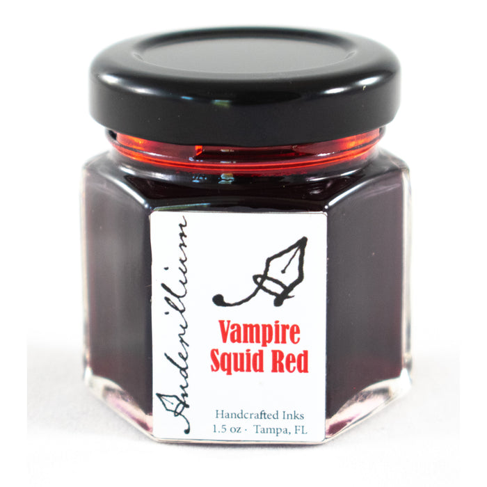 Anderillium Vampire Squid Red 1.5 Oz Bottled Ink | Atlas Stationers.