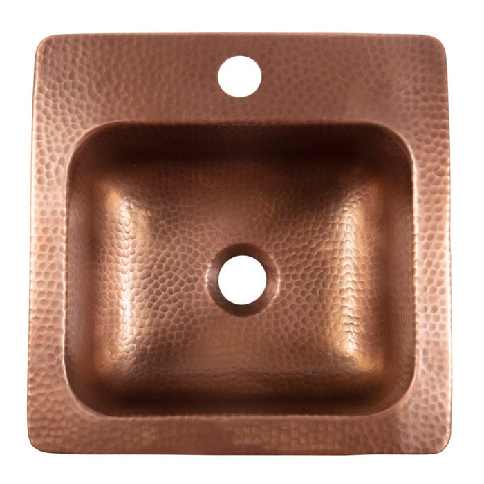 Angelico Copper Single Bowl Drop-In Kitchen Sink