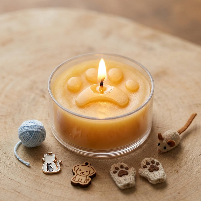 Animal Paw Beeswax Tealight Candles