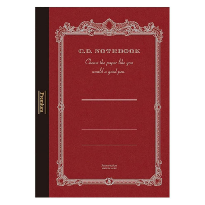 Apica Premium CD Notebook - Red - Grid - B5 | Atlas Stationers.