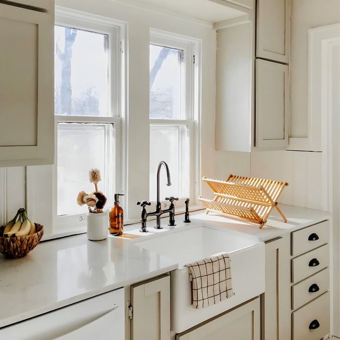 Austen Fireclay 24" Single Bowl Farmhouse Apron Front Undermount Kitchen Sink