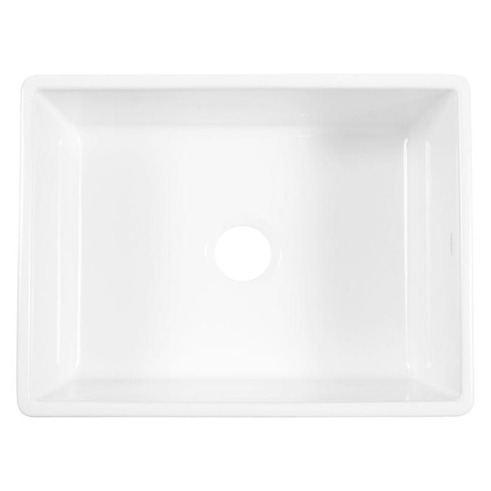 Austen Fireclay 24" Single Bowl Farmhouse Apron Front Undermount Kitchen Sink