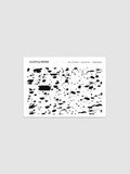 One sheet of Bar Stickers in Dalmatian