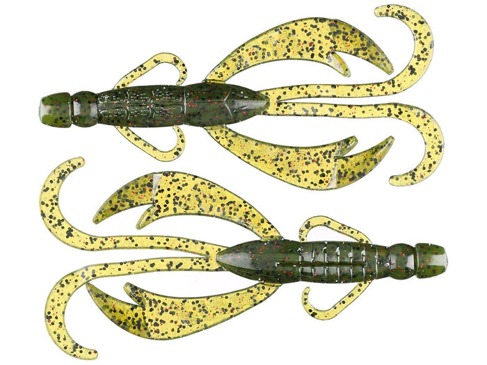 Big Bite Baits 5 inch Battle Bug Soft Plastic Creature Bait 7 pack Watermelon Diet Red Flake