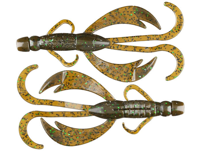Big Bite Baits 5 inch Battle Bug Soft Plastic Creature Bait 7 pack - Green Pumpkin Money