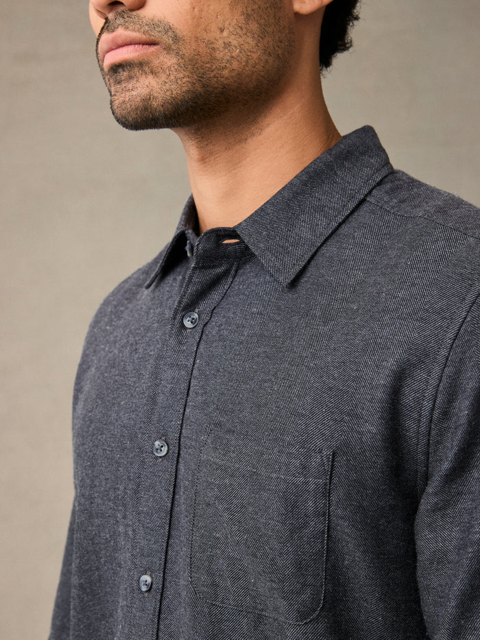 Black Lightweight Flannel