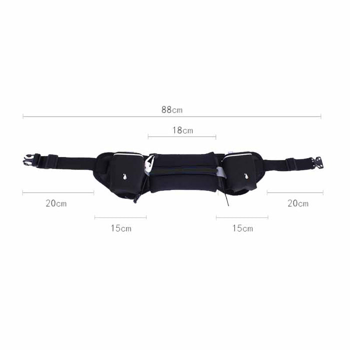 Black Skating Hydrate Waist Bag - Inlinex