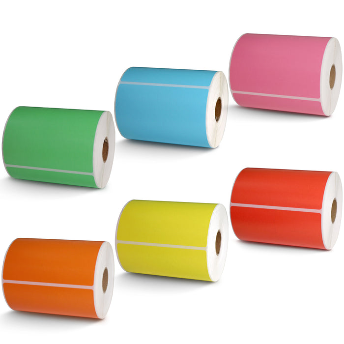 Blue 4" x 6" Direct Thermal Shipping Label