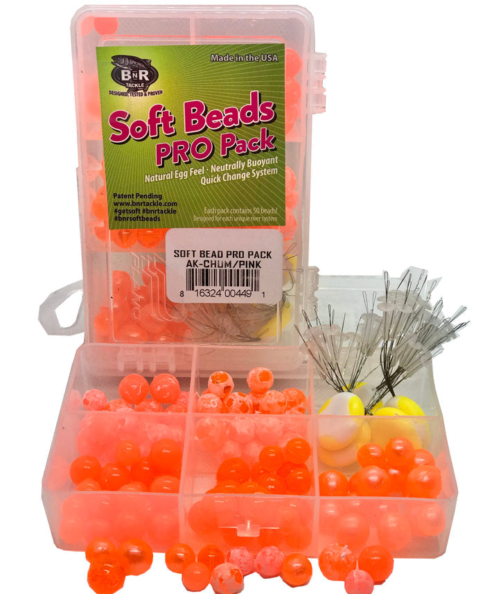 BnR Tackle Soft Bead Alaska Chum/Pink Pro Pack Alaska Chum/Pink