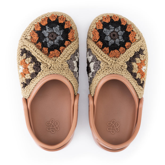 The Sak Bolo Clog - Hand Crochet - Acorn Patch