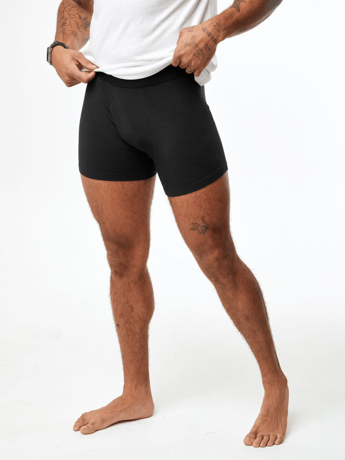 Micro Modal & Spandex - Soft, stretchy, supportive # Men's Black Boxer Briefs Basics 3-Pack | Fresh Clean Threads