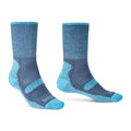 Bridgedale Women's Hike Lightweight Coolmax Comfort Boot Sock - Denim Blue