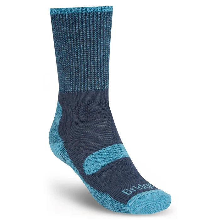 Bridgedale Women's Hike Lightweight Coolmax Comfort Boot Sock - Denim Blue