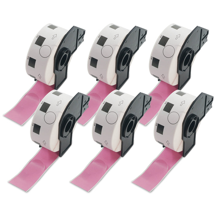 Brother DK-1218 Compatible Color Round Labels 0.94 in Dia