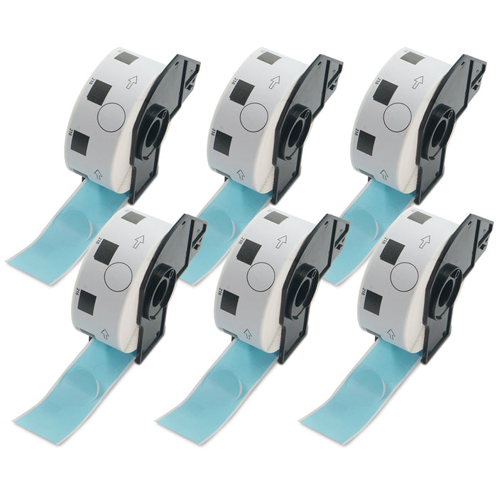 Brother DK-1218 Compatible Color Round Labels 0.94 in Dia